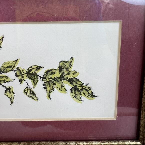 Vintage Carol Morrison Bird & Branches Watercolor Art Signed Framed Hand Colored - Picture 5 of 8